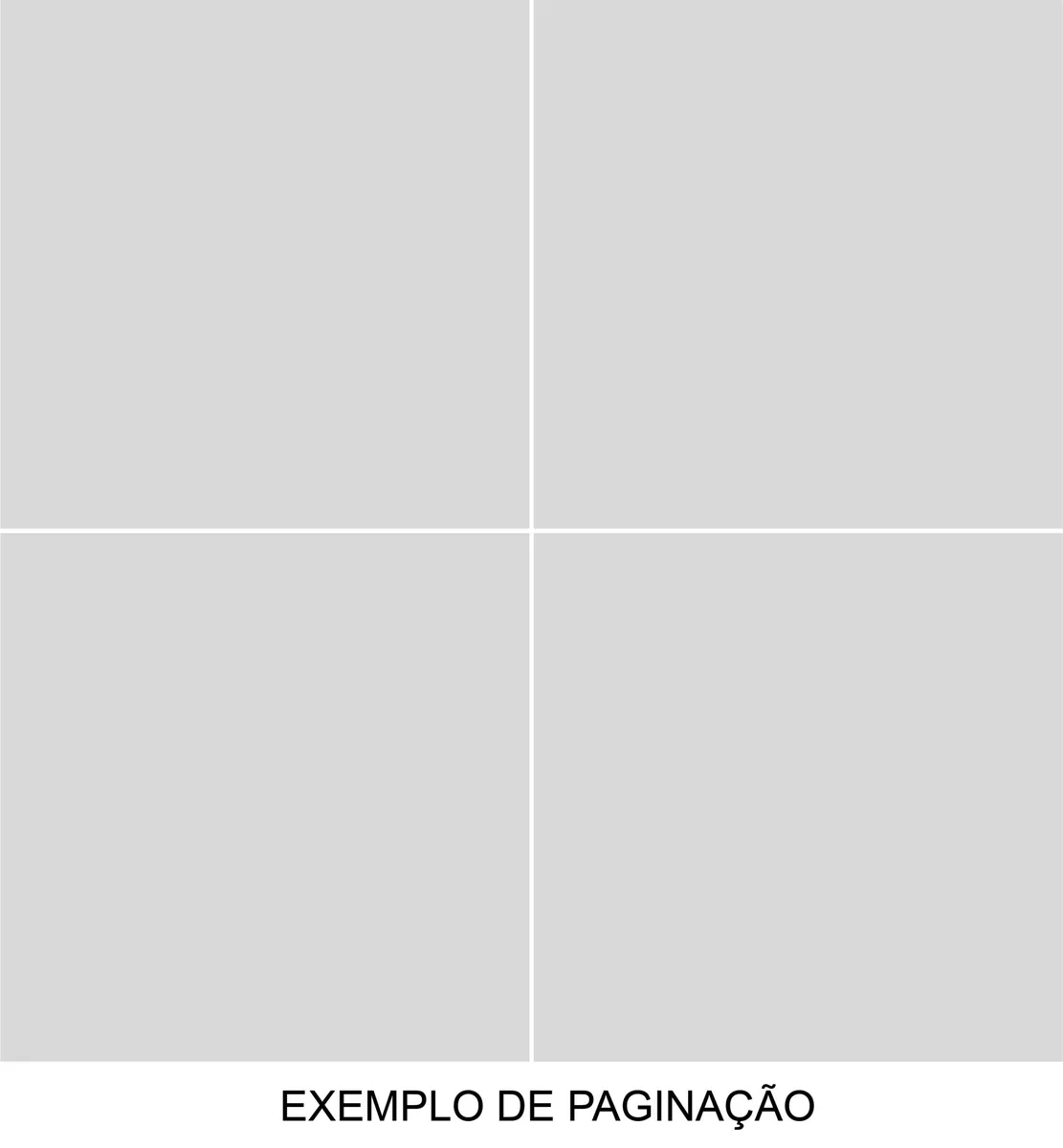 Exemplo de paginação do Cinza Real 72x72: composição de 4 peças assentadas (imagem do fabricante)