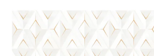 Face do Revestimento Cerâmico Triunfo Polido 40x75, estampa geométrica com detalhes dourados (imagem do fabricante)